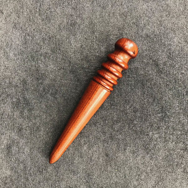 Leather Edge Slicker Round Burnisher Wood Leathercraft Hand Tool polishing sanding Smooth Wood