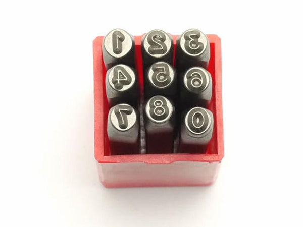 Elle Kyoshin Japan Number Stamp Set Large (0-9) 9 book leather craft imprinted alphabet Leathercraft