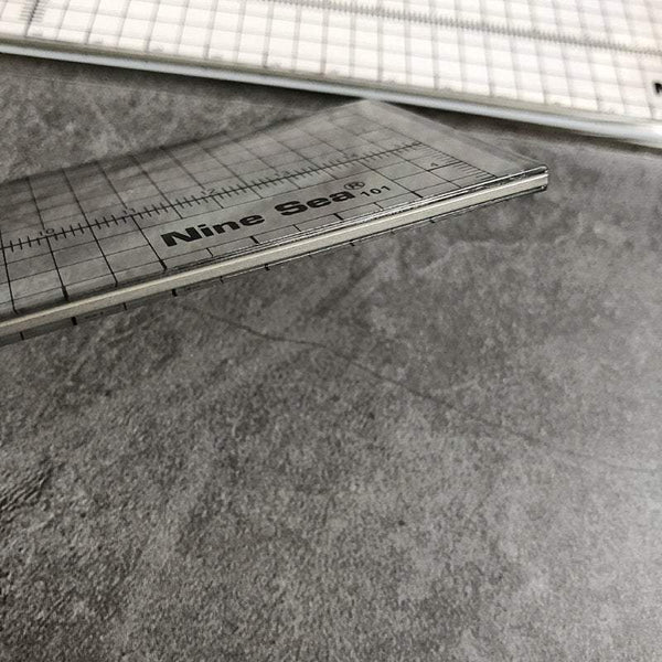 Nine Sea Square Ruler Gauge with Metal Cutting Edge