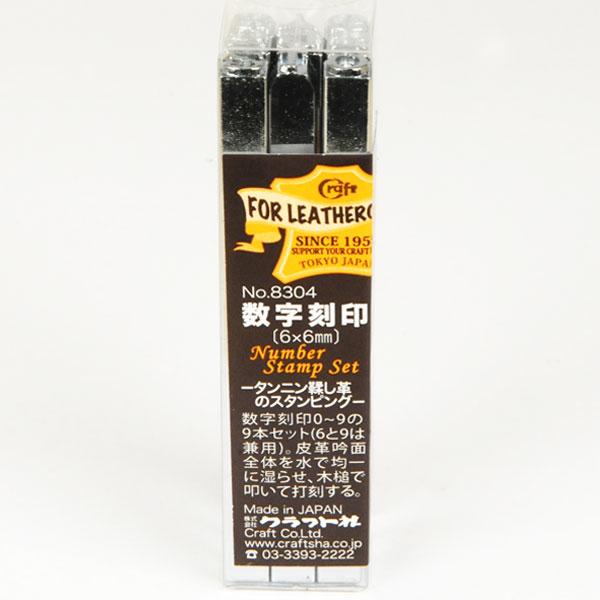 Japan Number Stamp Set (0-9) 9 book leather craft imprinted alphabet Leathercraft Craft Tool DIY