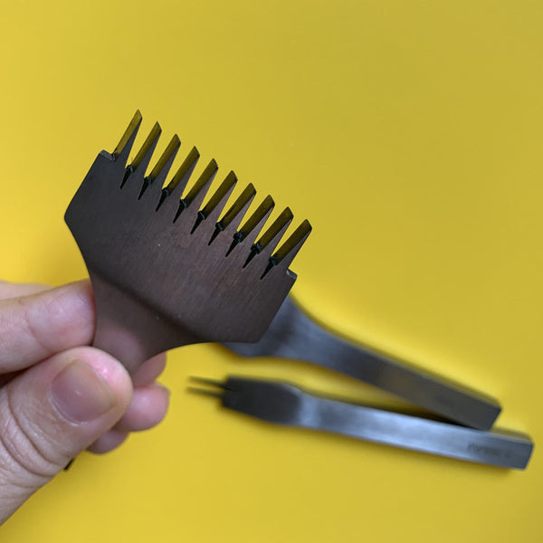 Oblique Flat Prong Pricking Iron