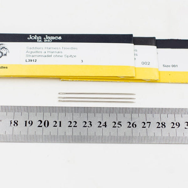 Leather Working Tools John James Saddlers Harness Needles - LeatherMob