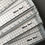 Nine Sea Square Ruler Gauge with Metal Cutting Edge