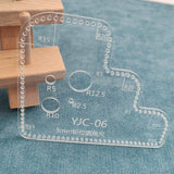 Acrylic Curved Corner & Circle Stencil Ruler