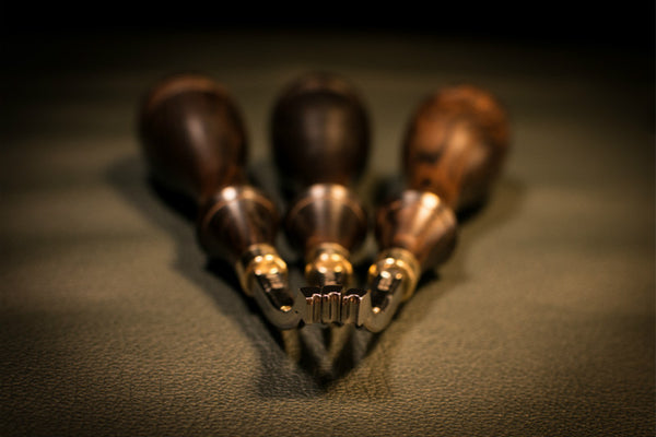 Leather Working Tools African Blackwood handle Press Edge Creaser Scriber Shaver Leather Craft Leathercraft LeatherMob DIY Tool - LeatherMob