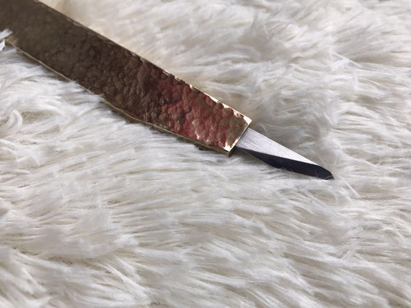 RWL34 Indispensable Brass Knife Design Knife drawer cutter curved leather tools leathercraft leathermob