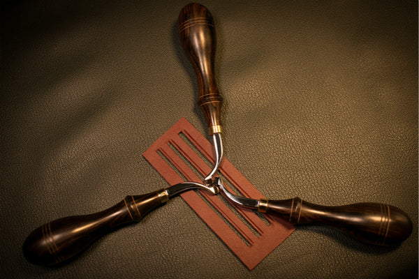 Leather Working Tools African Blackwood handle Press Edge Creaser Scriber Shaver Leather Craft Leathercraft LeatherMob DIY Tool - LeatherMob