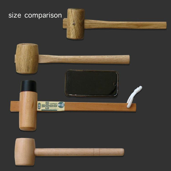 Japanese Sun up Carpenter Wood & Rubber Hammer Mallet Kiduchi Tool Wooden Craft leathecraft handmade