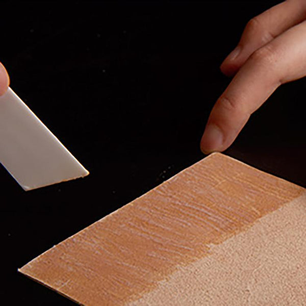 Since Fiber Filler Polish of the edge or Leather Burnishing Gum Leathercraft
