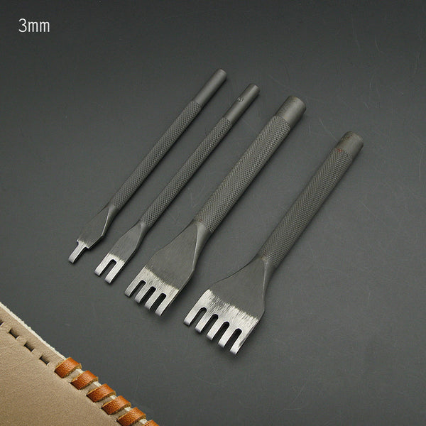 Leather Working Tools 3mm Flat Leather Stitching Chisel Pricking Iron Tool Kyoshin Elle LeatherMob Leathercraft - LeatherMob