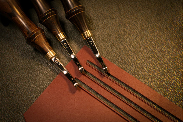 Leather Working Tools African Blackwood handle Press Edge Creaser Scriber Shaver Leather Craft Leathercraft LeatherMob DIY Tool - LeatherMob