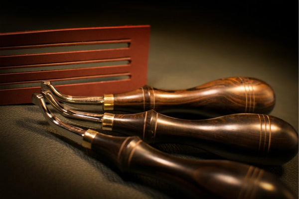 African Blackwood handle Press Edge Creaser Scriber Shaver Leather Craft Leathercraft LeatherMob DIY Tool