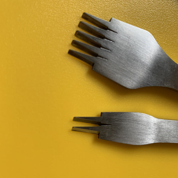 Oblique Flat Prong Pricking Iron