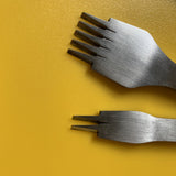 Leather Working Tools Oblique Flat Prong Pricking Iron - LeatherMob