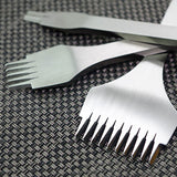 Leather Working Tools Oblique Flat Prong Pricking Iron - LeatherMob