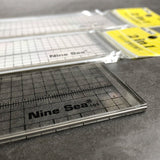 Leather Working Tools Nine Sea Square Ruler Gauge with Metal Cutting Edge - LeatherMob