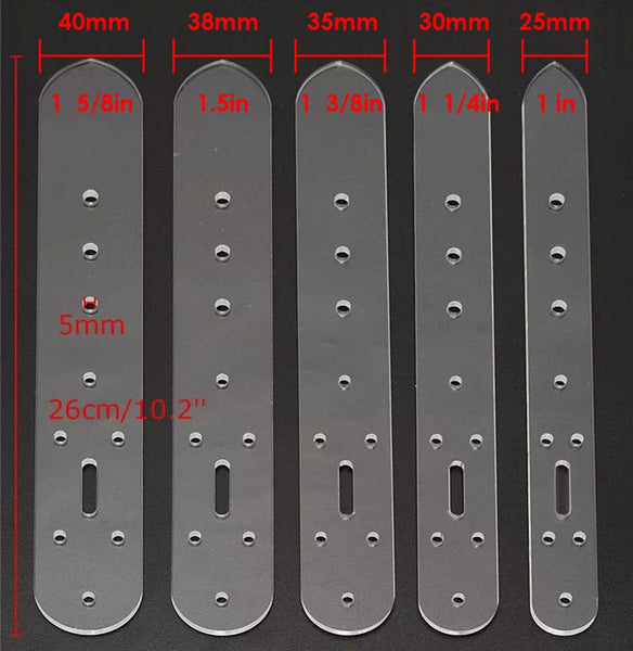 Set of Belt Hole Positioning Acrylic Template