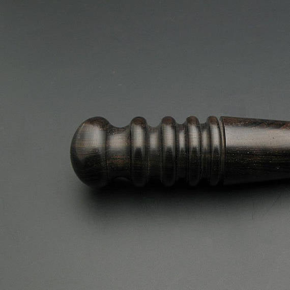 Leather Working Tools Leather Edge Slicker Round Burnisher Wood Leathercraft Tool polishing Sanding Smooth Craft Dark - LeatherMob