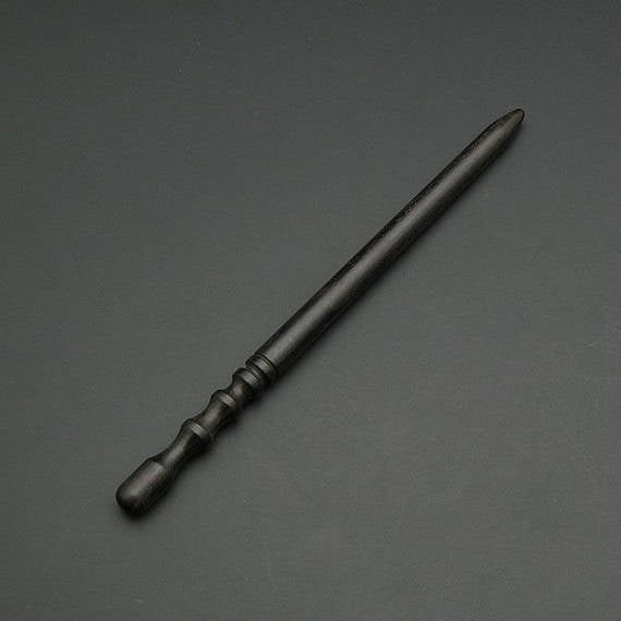 Leather Working Tools Leather Edge Slicker Round Burnisher Wood Leathercraft Tool polishing Sanding Smooth Craft Dark - LeatherMob