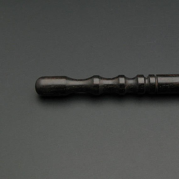 Leather Working Tools Leather Edge Slicker Round Burnisher Wood Leathercraft Tool polishing Sanding Smooth Craft Dark - LeatherMob