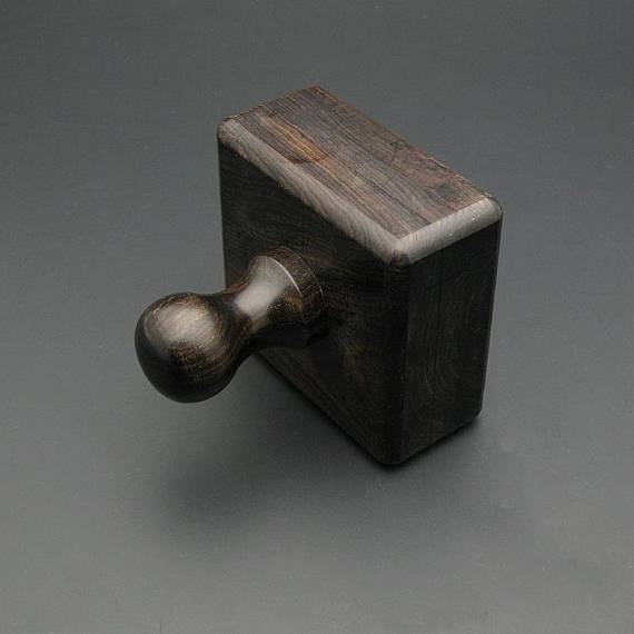 Leather Edge Slicker Round Burnisher Wood Leathercraft Tool polishing Sanding Smooth Craft Dark