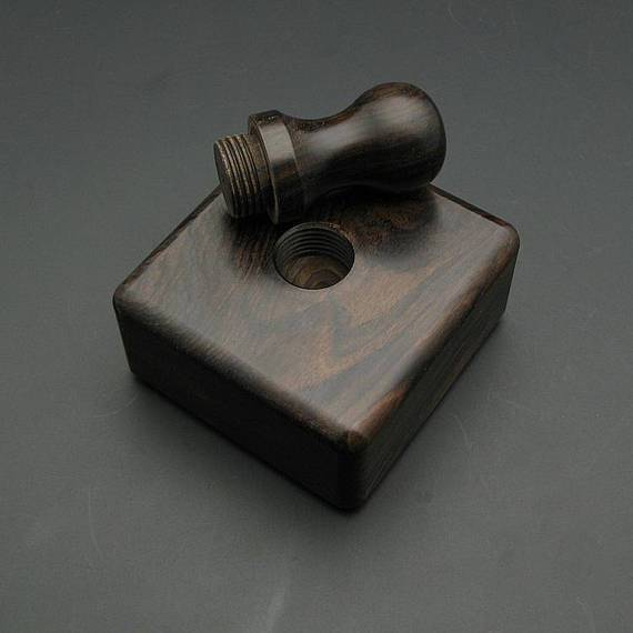 Leather Edge Slicker Round Burnisher Wood Leathercraft Tool polishing Sanding Smooth Craft Dark