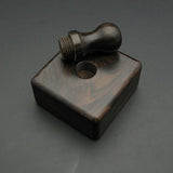 Leather Working Tools Leather Edge Slicker Round Burnisher Wood Leathercraft Tool polishing Sanding Smooth Craft Dark - LeatherMob