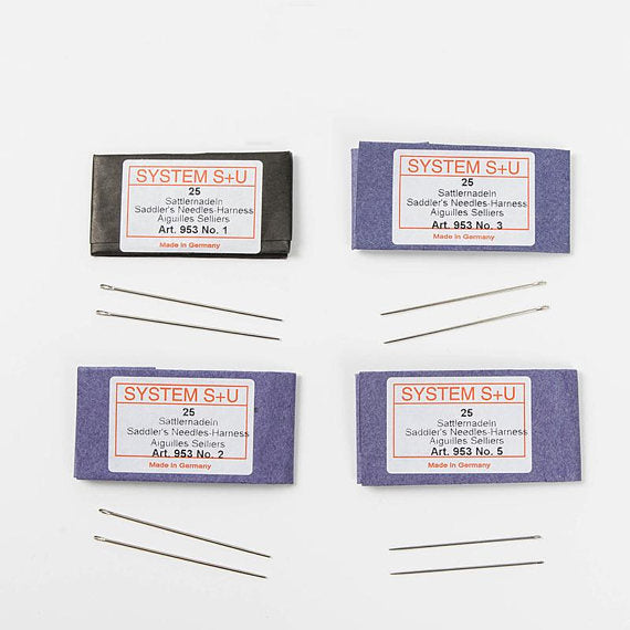 Leather Working Tools Leathermob Germany SYSTEM S+U Saddlers' Harness Needles /Leather Hand Sewing craft leathercraft Tool - LeatherMob