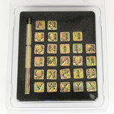 Leather Working Tools Elle Kyoshin Fancy alphabet stamp set 10 mm 26 book leather craft numbers imprinted Leathercraft - LeatherMob