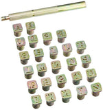 Elle Kyoshin Japan Elegant letter Alphabet stamp set 7mm 26 book Craft Paint Leather Leathercraft
