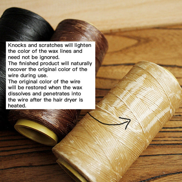 150D 1mm Flat Waxed Polyester Thread