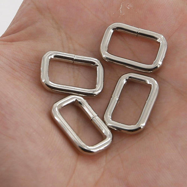 15mm Rectangular Wire Loops Rings Purse Handbag Hardware LeatherMob Leathercraft Leather