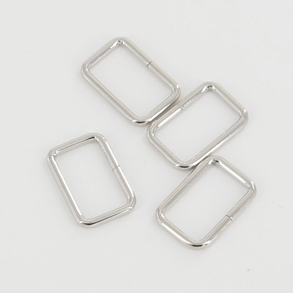 25mm Rectangular Wire Loops Rings Purse Handbag Hardware LeatherMob Leathercraft Leather