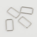 30mm Rectangular Wire Loops Rings Silver Finish Purse Handbag Hardware Leathercraft Leather
