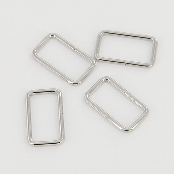 30mm Rectangular Wire Loops Rings Silver Finish Purse Handbag Hardware Leathercraft Leather