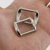 21mm Rectangular Ring Solid Square Strap Buckle Connector High End Leathercraft Leather