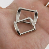 Leather Working Tools 21mm Rectangular Ring Solid Square Strap Buckle Connector High End Leathercraft Leather - LeatherMob