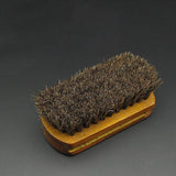 Leather Working Tools Mini Size Brush Wooden Polish Maintain Cleaning, Horsehair - LeatherMob