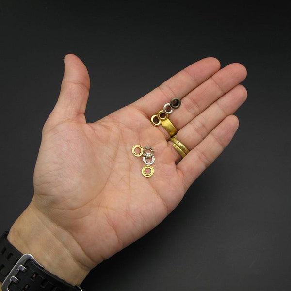 9mm Metal Eyelets Black Finish Grommets With Washers Silver Plated Metal Leathercraft Craft Hardware