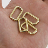 Leather Working Tools 21mm Rectangular Wire Loops Rings Purse Handbag Hardware LeatherMob Leathercraft Leather - LeatherMob