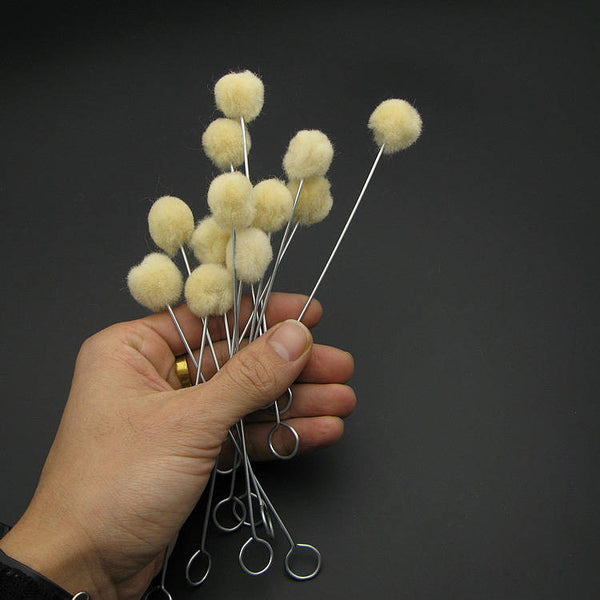 Leather Working Tools 10Pcs Wool Daubers Fiebing For Dyeing/Wool, Dye Applicator/Brush/Finish Applicator - LeatherMob