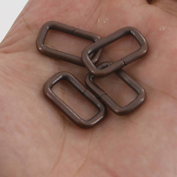 15mm Rectangular Wire Loops Rings Purse Handbag Hardware LeatherMob Leathercraft Leather