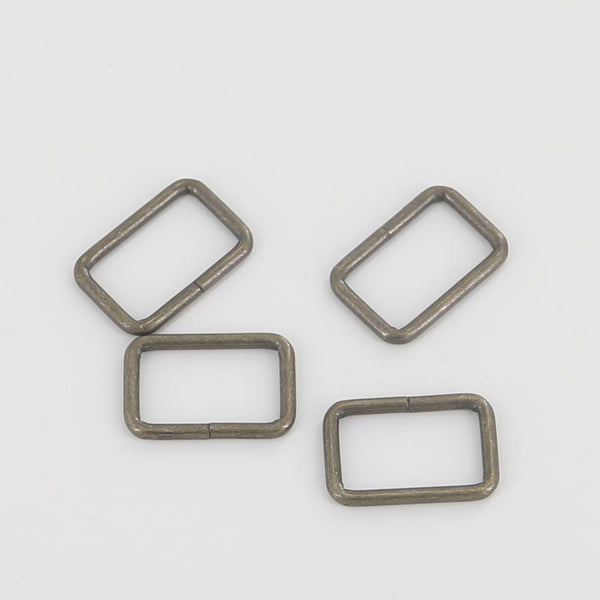 25mm Rectangular Wire Loops Rings Purse Handbag Hardware LeatherMob Leathercraft Leather