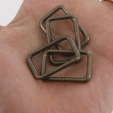 25mm Rectangular Wire Loops Rings Purse Handbag Hardware LeatherMob Leathercraft Leather