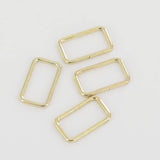 30mm Rectangular Wire Loops Rings Silver Finish Purse Handbag Hardware Leathercraft Leather