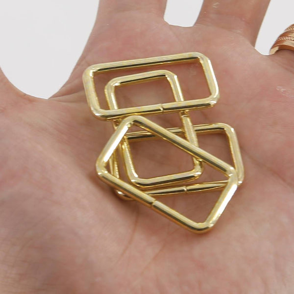 30mm Rectangular Wire Loops Rings Silver Finish Purse Handbag Hardware Leathercraft Leather