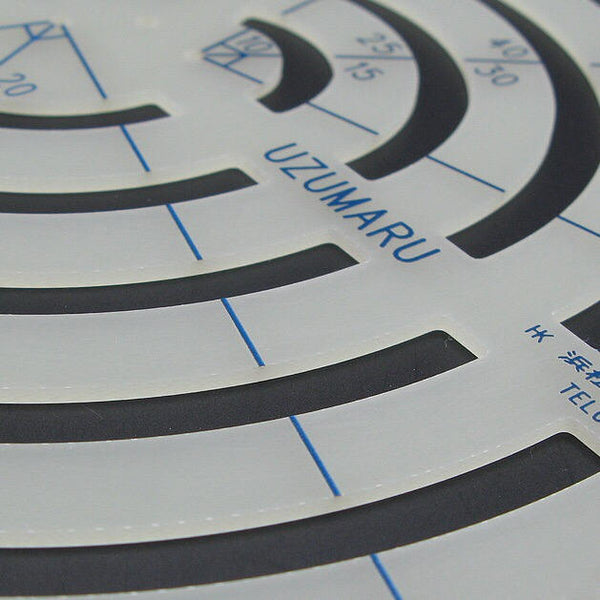 Leather Working Tools JAPAN Uzumaru Scale Curve Ruler Oval Shaped cutting drawing KYOSHIN ELLE Leather - LeatherMob