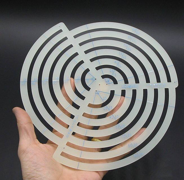 JAPAN Uzumaru Scale Curve Ruler Oval Shaped cutting drawing KYOSHIN ELLE Leather