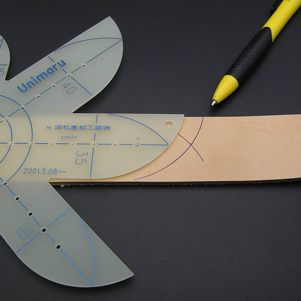 Leather Belt Strap Point End Punch Leathercraft Tracing Stencil Ruler Japan Kyoshin Elle Unimaru