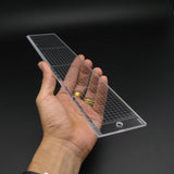 Leather Working Tools Japan Kyoshin Elle Plastic Square Ruler Gauge with Metal Cutting Edge Leather Crafting Sewing - LeatherMob